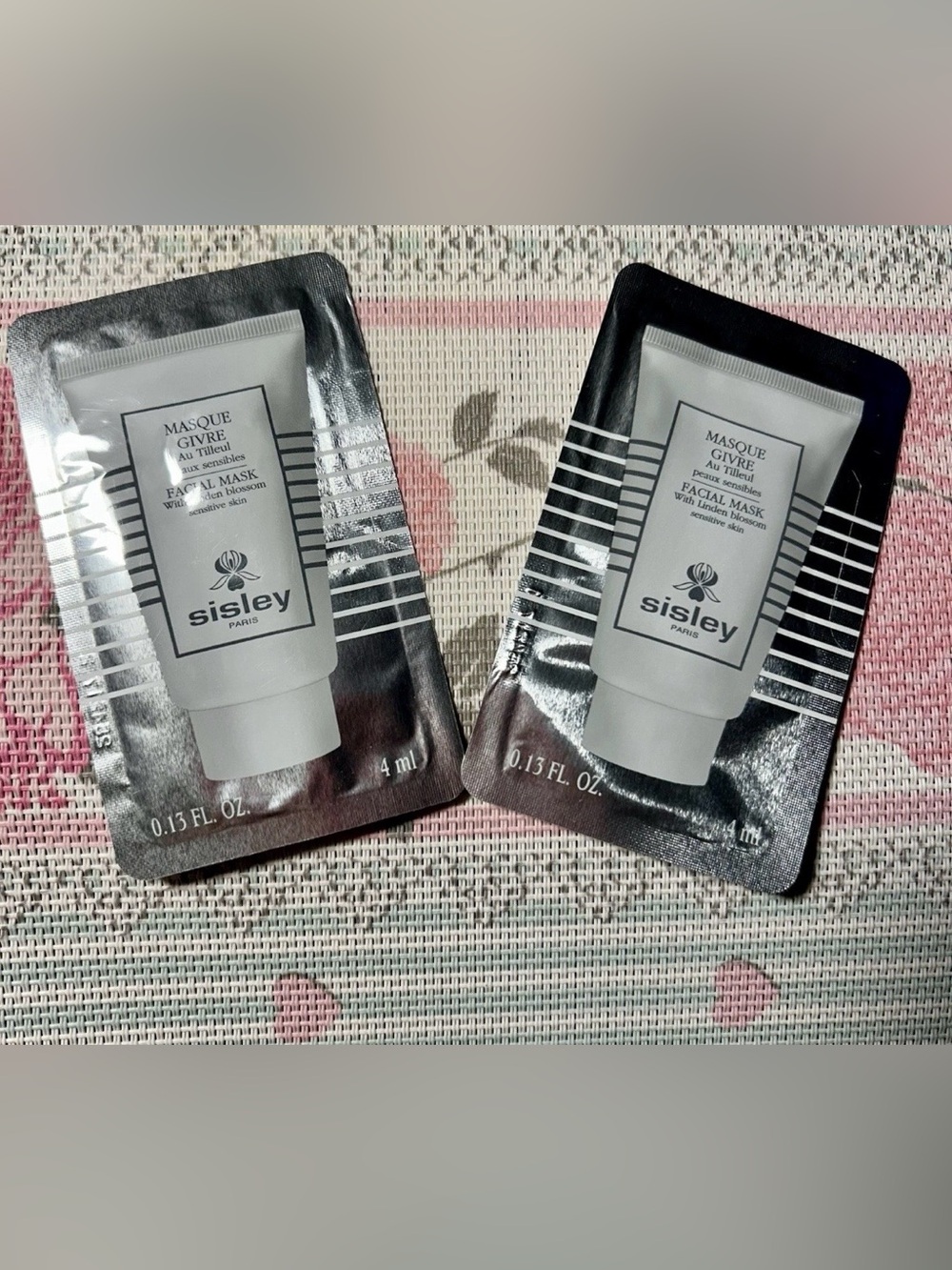 Sisley Facial Mask Linden Blossom Sensitive Skin 0.13oz ea. 2 Travel Samples NEW